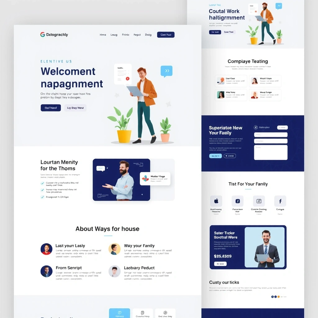 Corporate landing page project details
