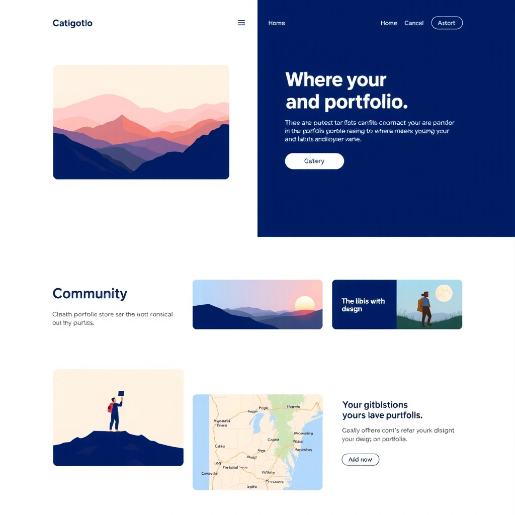 Portfolio website with clean layout